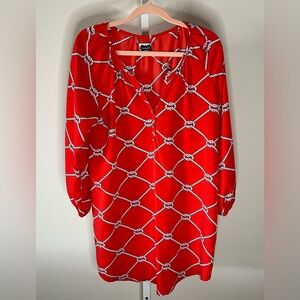 Mud Pie Red Nautical Tunic/Cover Up